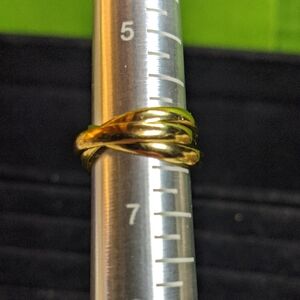 Vintage AVON Rolling Ring, Goldtone, Size 6, NOS